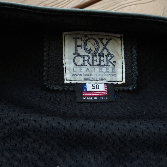 FOX CREEK LEATHER motorcycle vest lace up moto 50 (N6) - Picture 15 of 15